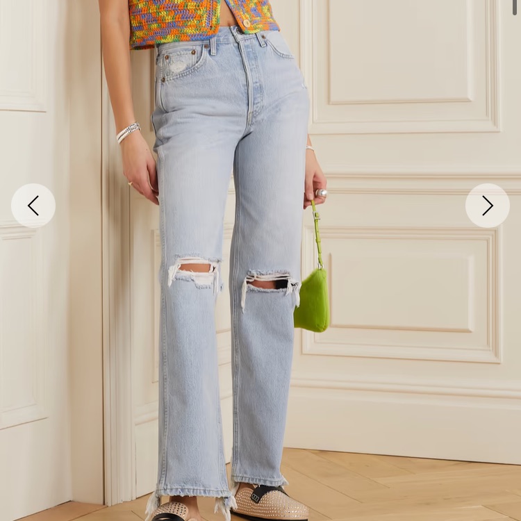 Re/Done 90s Distressed High Rise Jean